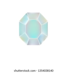 gem stone 3d isolated illustration vector