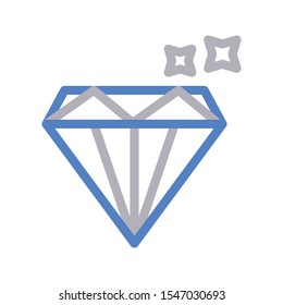 gem stone colour line icon 
