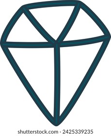 Gem Stone Doodle Vector Illustration