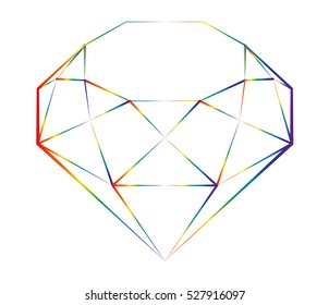 Gem stone - figurative with spectra lines.
