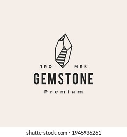 gem stone hipster vintage logo vector icon illustration