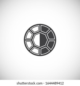 Gem stone icon on background for graphic and web design. Creative illustration concept symbol for web or mobile app.