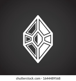 Gem Stein Symbol auf dem Hintergrund für Grafik und Web-Design. Symbol für kreatives Illustrationskonzept für Web- oder mobile App.