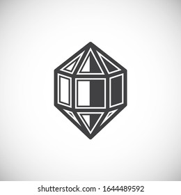 Gem Stein Symbol auf dem Hintergrund für Grafik und Web-Design. Symbol für kreatives Illustrationskonzept für Web- oder mobile App.