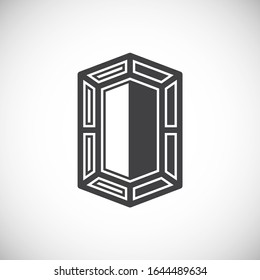 Gem Stein Symbol auf dem Hintergrund für Grafik und Web-Design. Symbol für kreatives Illustrationskonzept für Web- oder mobile App.