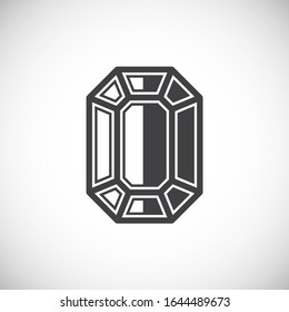 Gem stone icon on background for graphic and web design. Creative illustration concept symbol for web or mobile app.
