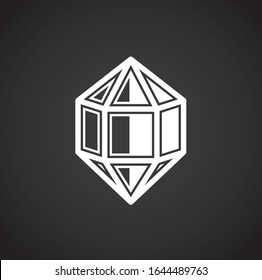Gem stone icon on background for graphic and web design. Creative illustration concept symbol for web or mobile app.