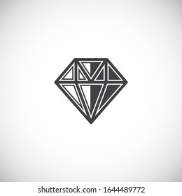 Gem stone icon on background for graphic and web design. Creative illustration concept symbol for web or mobile app.