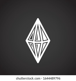 Gem stone icon on background for graphic and web design. Creative illustration concept symbol for web or mobile app.