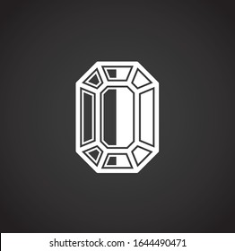 Gem stone icon on background for graphic and web design. Creative illustration concept symbol for web or mobile app.