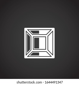 Gem Stein Symbol auf dem Hintergrund für Grafik und Web-Design. Symbol für kreatives Illustrationskonzept für Web- oder mobile App.