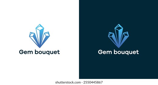 Gem and stone logo design templates, amazing color 