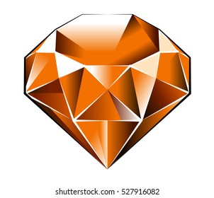Gem stone - smokey quartz.
