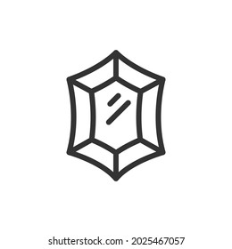 Gem thin line icon. Symbol in trendy outline style. Premium design for web and apps. Perfect for UI. 