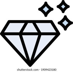 gem vector color line icon
