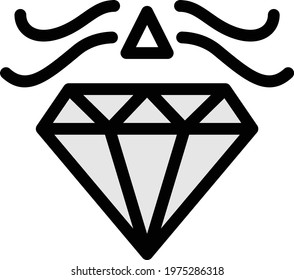 gem vector color line icon