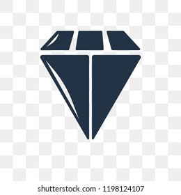 Gem vector icon isolated on transparent background, Gem transparency concept can be used web and mobile
