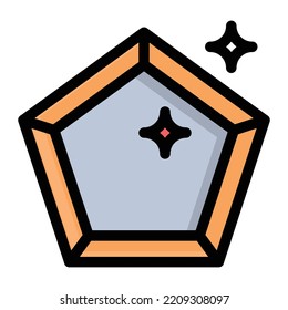 ilustración de gem Vector en un fondo transparente. Símbolos de calidad premium. Icono vectorial de trazo para diseño de concepto y gráfico