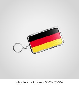 Gemany flag design with keychain vector 