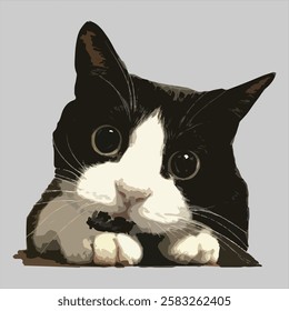 gembul black and white kitten vector