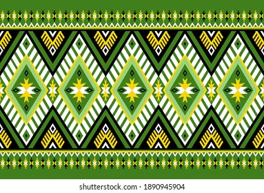 Gemetric ethnic oriental ikat pattern traditional Design for background,carpet,wallpaper,clothing,wrapping,batic,fabric,vector illustraion.embroidery style.