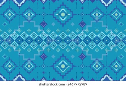 Gemetric ethnic oriental ikat pattern traditional Design for background, carpet, wallpaper, clothing, wrapping, batic, fabic, 
vector illustraion, embroidery style.