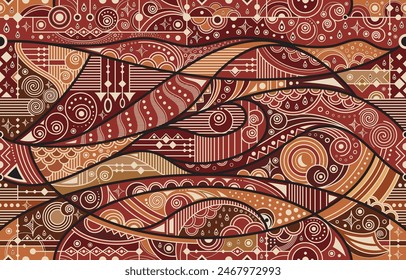 Gemetric ethnic oriental ikat pattern traditional Design for background, carpet, wallpaper, clothing, wrapping, batic, fabic, 
vector illustraion, embroidery style.
