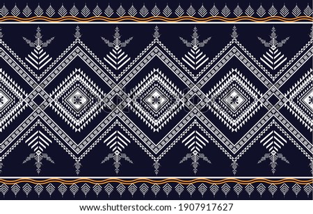Gemetric ethnic oriental ikat pattern traditional Design for background,carpet,wallpaper,clothing,wrapping,batic,fabric,vector illustraion