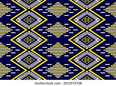 Gemetric ethnic oriental seamless pattern traditional Design for background,carpet,wallpaper,clothing,wrapping,batic,fabric,vector illustraion.embroidery style.