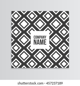 Gemetric post card design layout template
