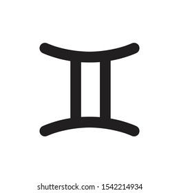 The Gemini astrological sign in the Zodiac. This Zodiac Symbol represents Twins. Vector.