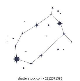 gemini constellation astrological isolated icon