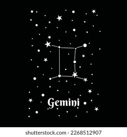 Gemini, gemini constellation.
Fashion Design, Vectors for t-shirts and endless applications.