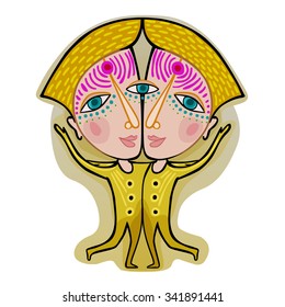 gemini - decorative zodiac sign