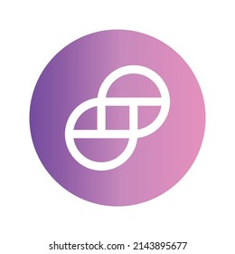 Gemini Dollar Cryptocurrency token icon. GUSD token symbol. Cryptocurrency vector icon. Flat Vector illustration - Vector