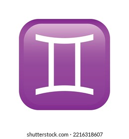 Gemini emoji icon isolated on white background. Astrology symbol modern, simple, vector, icon for website design, mobile app, ui. Vector Illustration svg