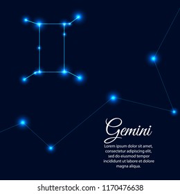 Gemini Horoscope star light abstact vector eps 10 for your design