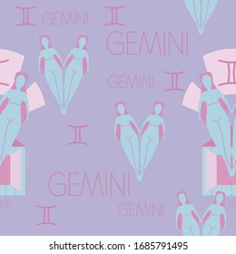 Gemini Horoscope Zodiac Signs Background