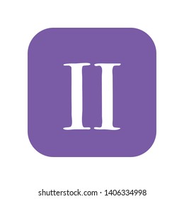 Gemini Icon in Geometric Shape