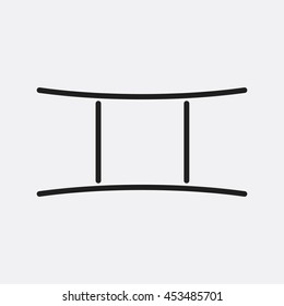 Gemini icon illustration isolated vector sign symbol