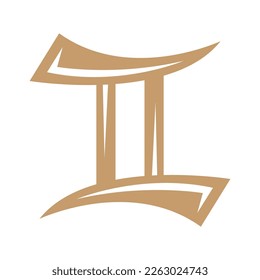 Gemini icon logo design illustration