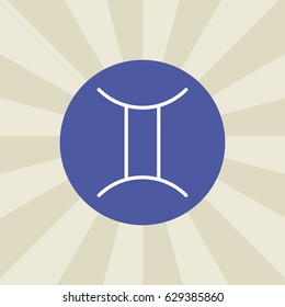 gemini icon. sign design. background
