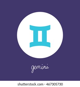 gemini icon. vector illustration