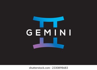 Gemini-Logo-Design, Vektorgrafik-Vorlage