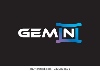 Gemini-Logo-Design, Vektorgrafik-Vorlage