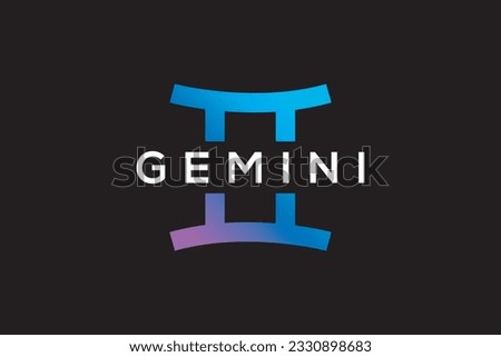 Gemini logo design vector template