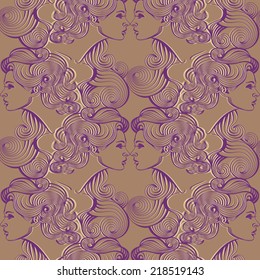 Gemini pattern on a beige background.