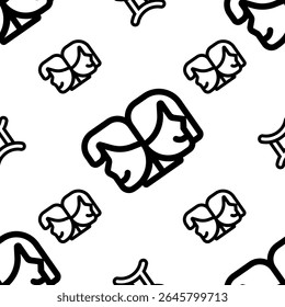 gemini seamless pattern with line style
