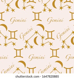 gemini seamless pattern,perfect to use on the web or in print