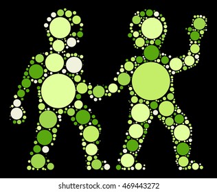 Gemini shape vector design by color point